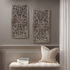 Distressed Carved Wood 2-piece Wall Decor Set