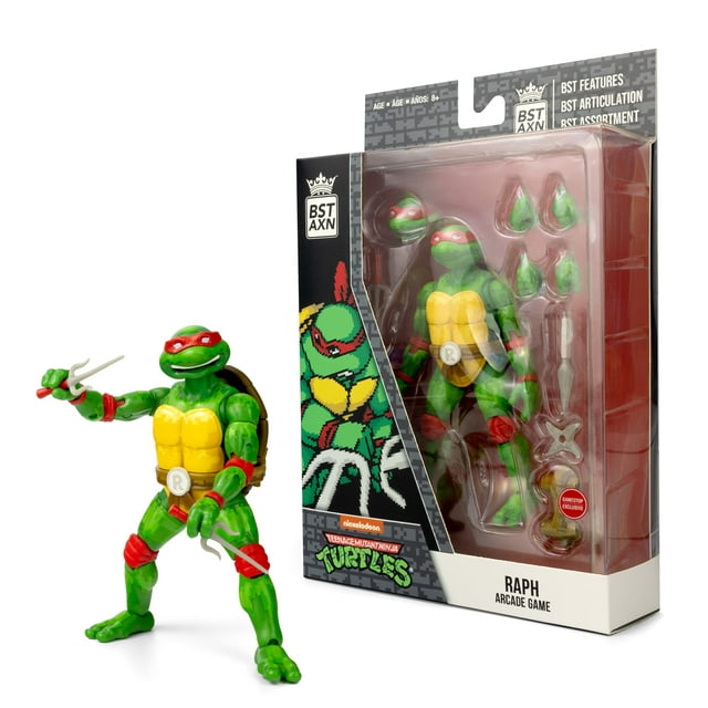 Teenage Mutant Ninja Turtles BST AXN Raphael Action Figure (Arcade Game) - Fashions for Home