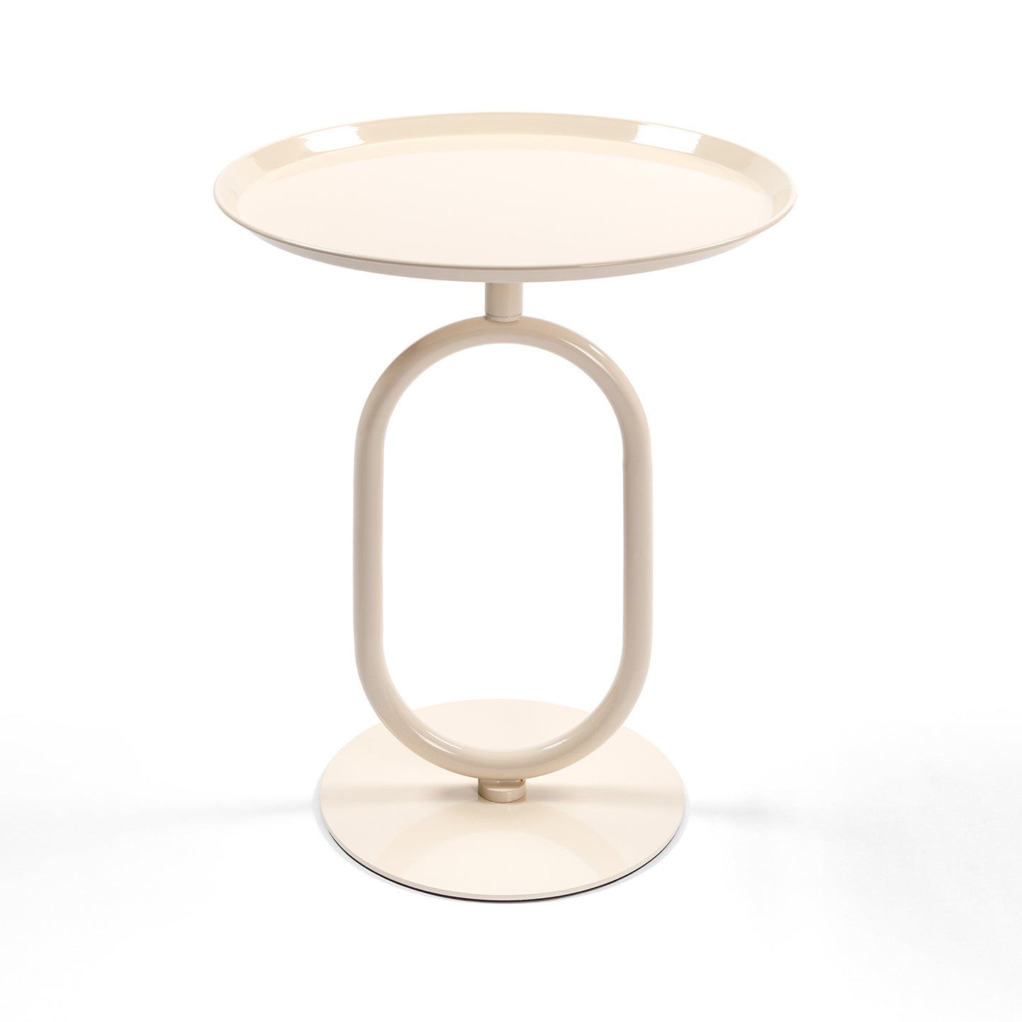 Lantern-shaped Metal End Table, Small Round Side Table, Modern Coffee Drink Cocktail Table, Small Accent Pedestal Table for Living Room Corners Small Spaces, 21.3'' Height - Fashions for Home