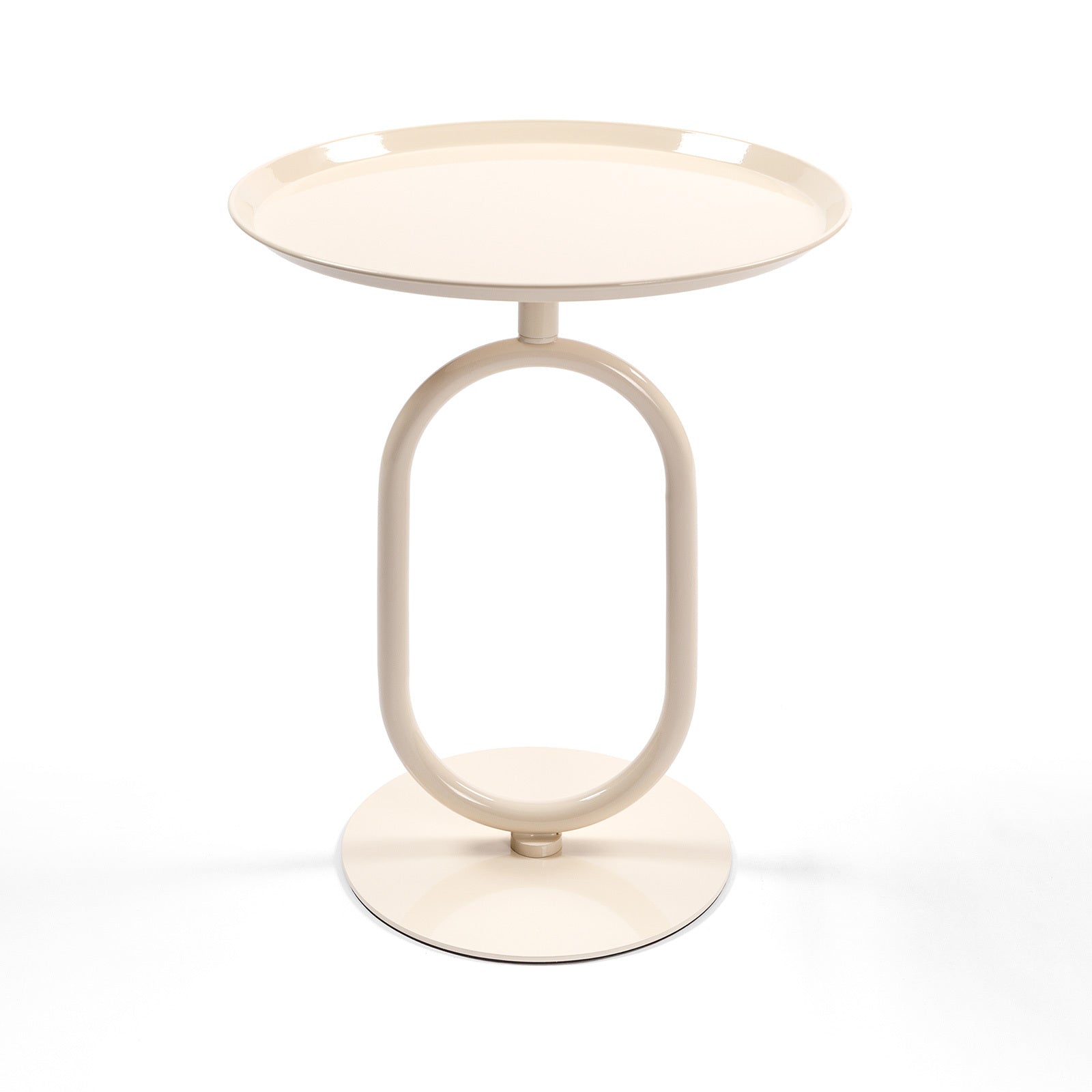 Lantern-shaped Metal End Table, Small Round Side Table, Modern Coffee Drink Cocktail Table, Small Accent Pedestal Table for Living Room Corners Small Spaces, 21.3'' Height - Fashions for Home