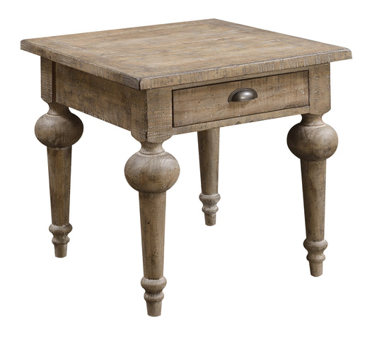 Taupe Square End Table