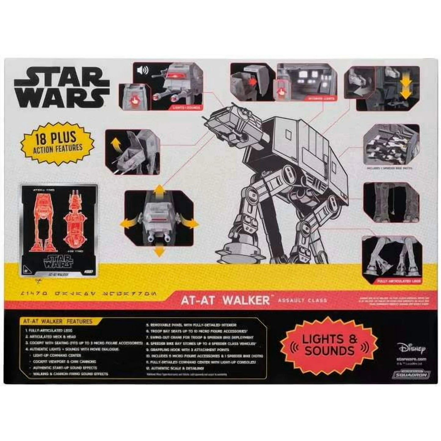 Star Wars Micro Galaxy Squadron AT-AT Walker Vehicle (Lights & Sounds) Fashions for Home
