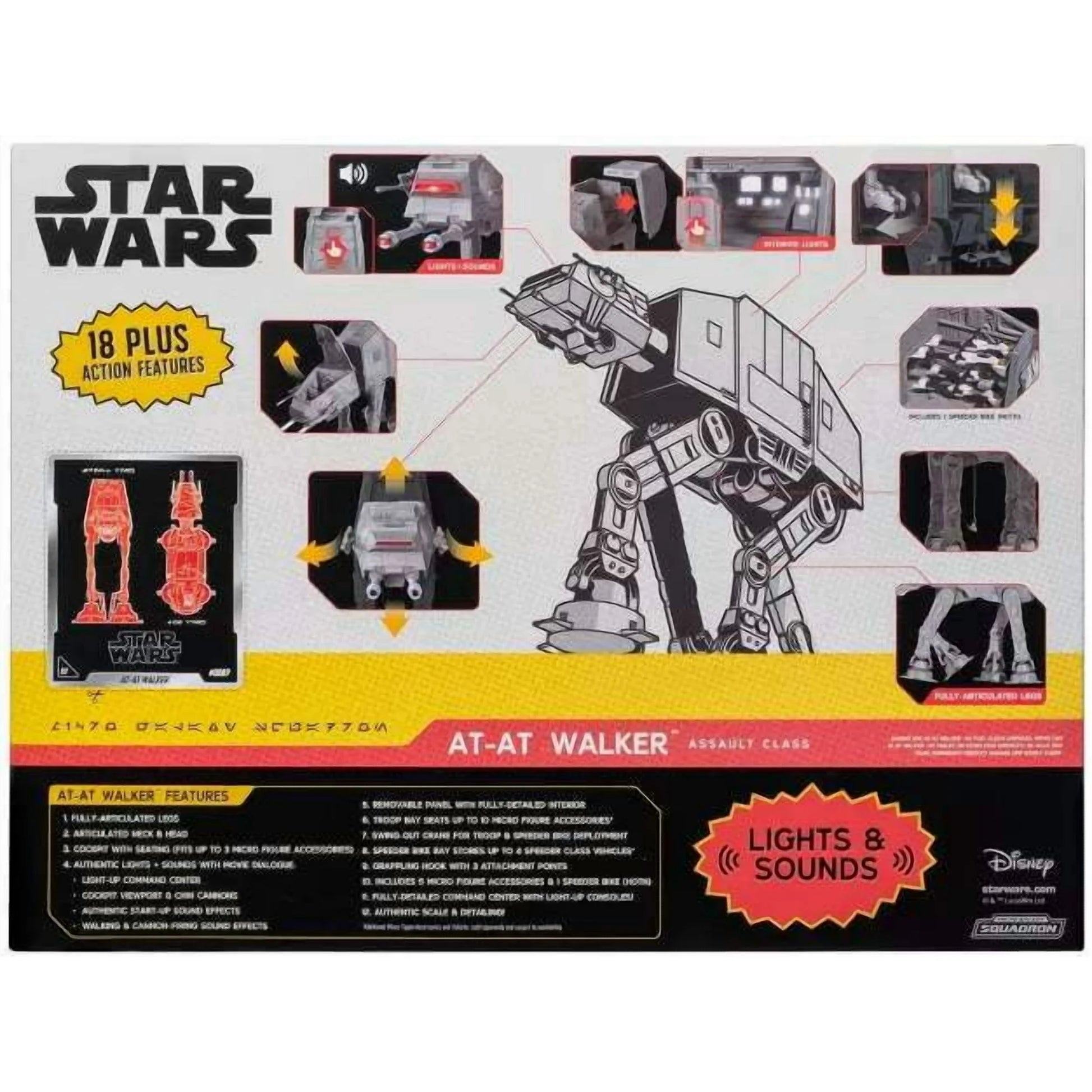 Star Wars Micro Galaxy Squadron AT-AT Walker Vehicle (Lights & Sounds) Fashions for Home