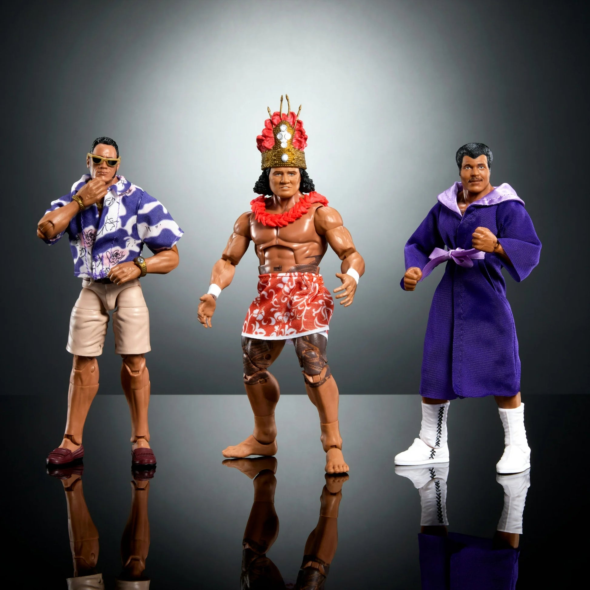 WWE Elite Action Figure Generations: The Rock, Rocky Johnson, Maivia Legacy Box Set, 3-Pack Fashions for Home