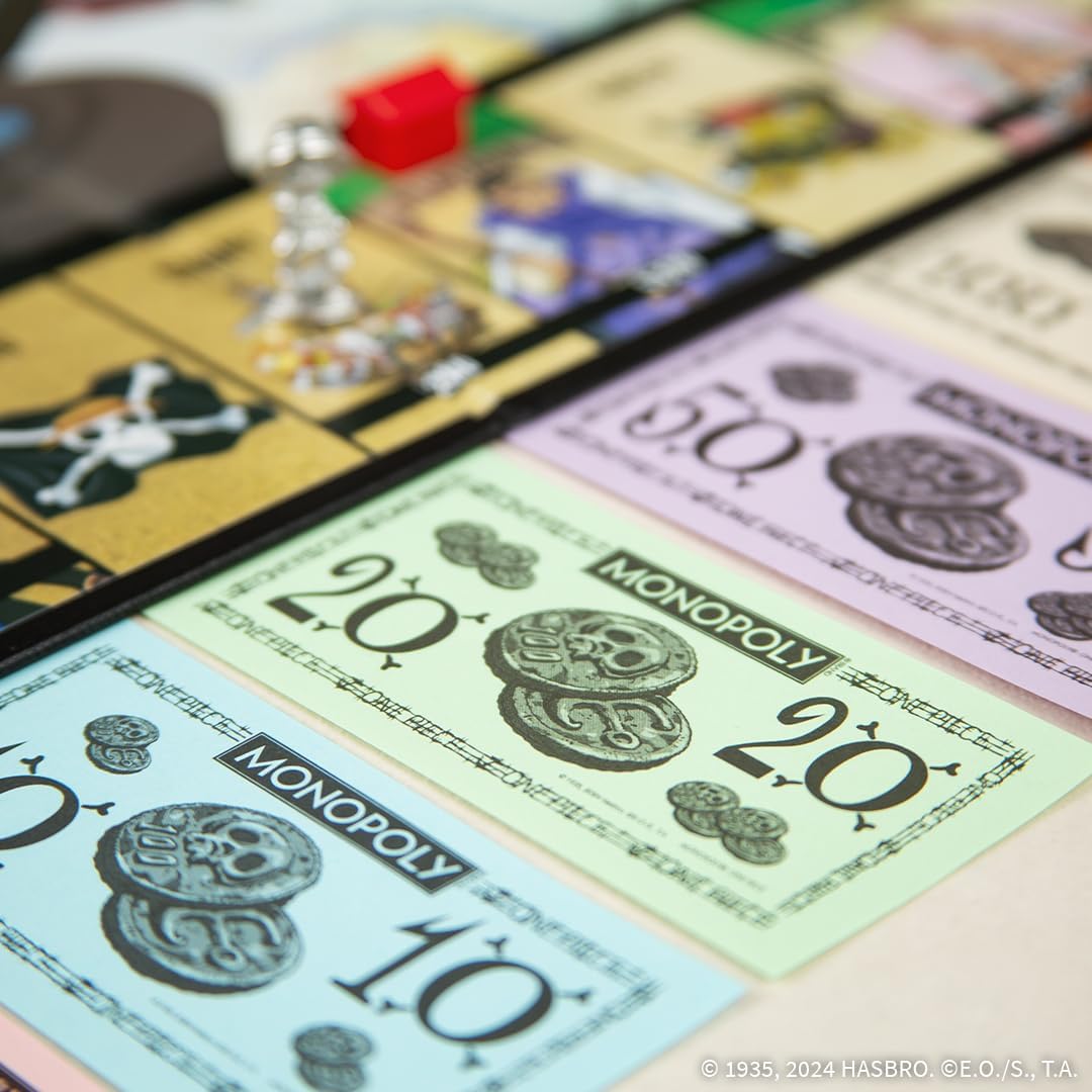 Monopoly: One Piece Edition Board Game | Buy, Sell, Trade with Popular Characters from The Manga & Anime Series | Featuring 9 Miniature Tokens | Officially Licensed Merchandise and Collectible