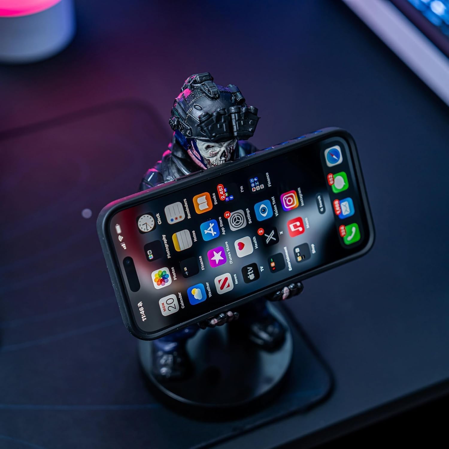 Exquisite Gaming: Call of Duty: Zombie Ghost - Cable Guys Original Controller & Phone Holder, Collectible Device Stand - Fashions for Home