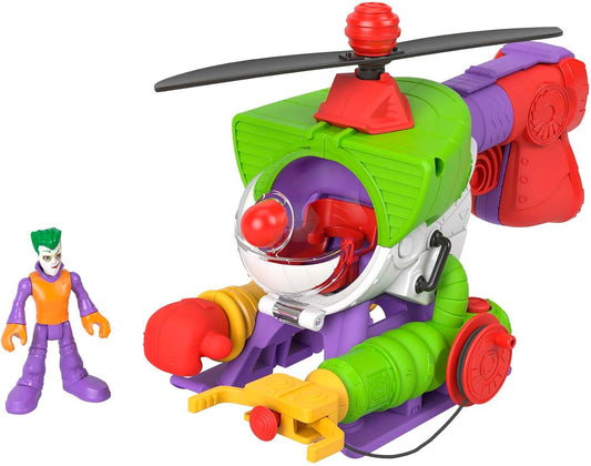 Fisher-Price Imaginext DC Super Friends Joker Helicopter Robot 25cm Tall Joker Helicopter with Bullet Accessory for Kids 3+ Years HMV09