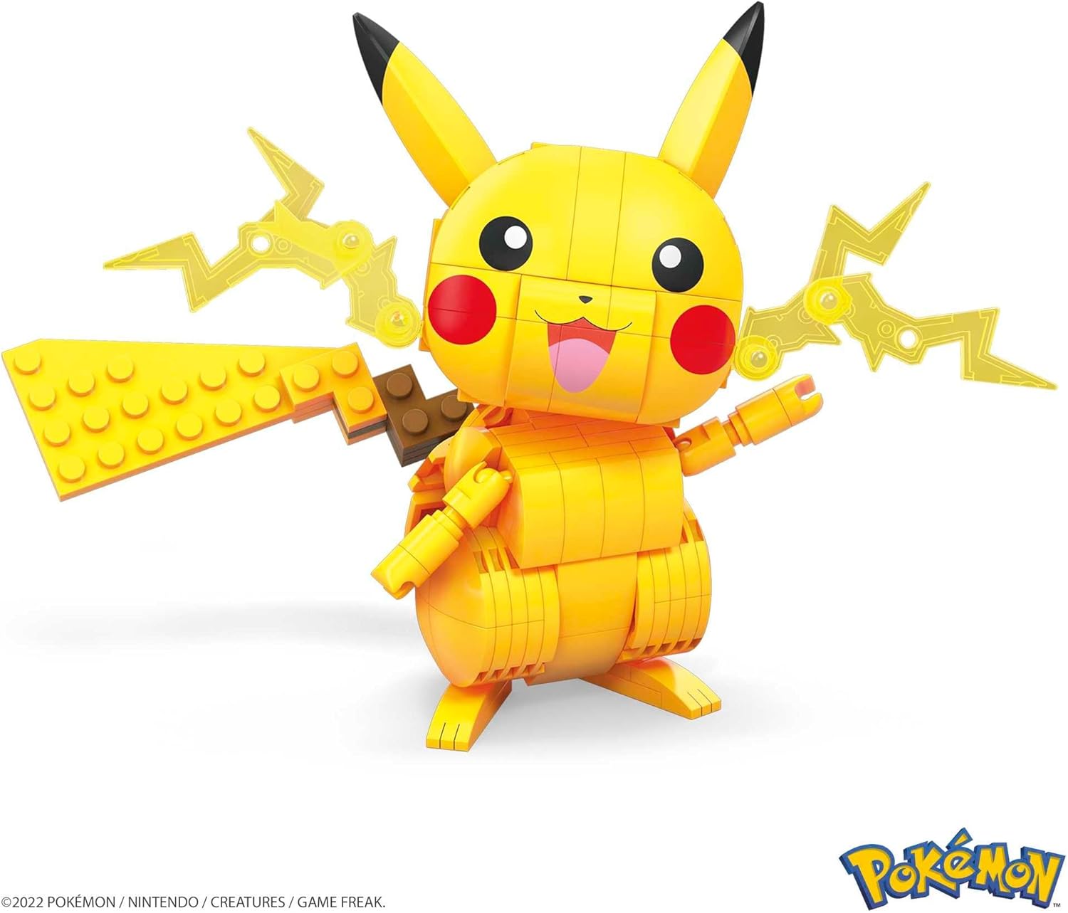 MEGA Pokémon Building Toys Set Build & Show Pikachu with 205 Pieces, Articulated and Poseable, 4 Inches Tall, for Kids