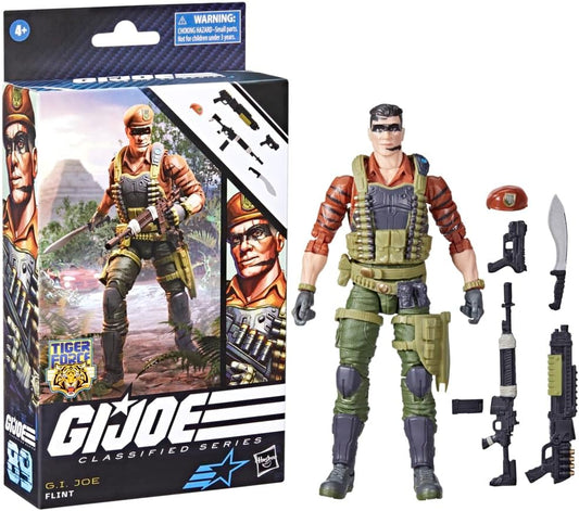 G.I. Joe Classified Series Tiger Force Flint, Collectible Action Figure, 89, 6 inch Action Figures for Boys & Girls, with 6 Accessory Pieces
