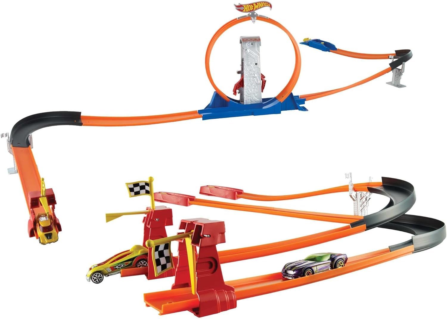 Hot Wheels Race Rally Fast & Fun Track Set (Styles May Vary) - Fashions for Home