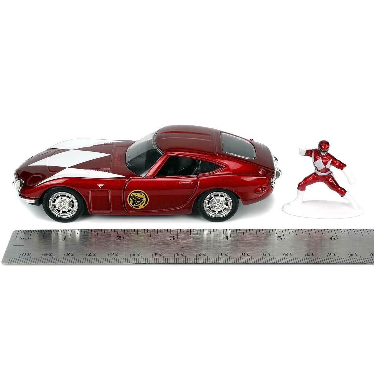 Jada Toys Power Rangers 1:32 1967 Toyota 2000 GT Die-cast Car & 1.65" Red Ranger Die-cast Figure, Toys for K Ages 8+ Fashions for Home