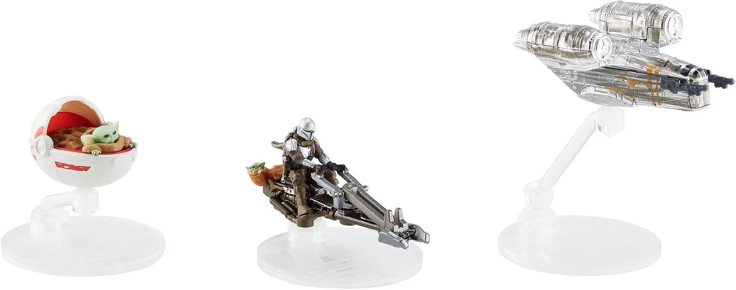 Hot Wheels Star Wars Starships 3-Pack Die-Cast Vehicles Inspired By The Mandalorian