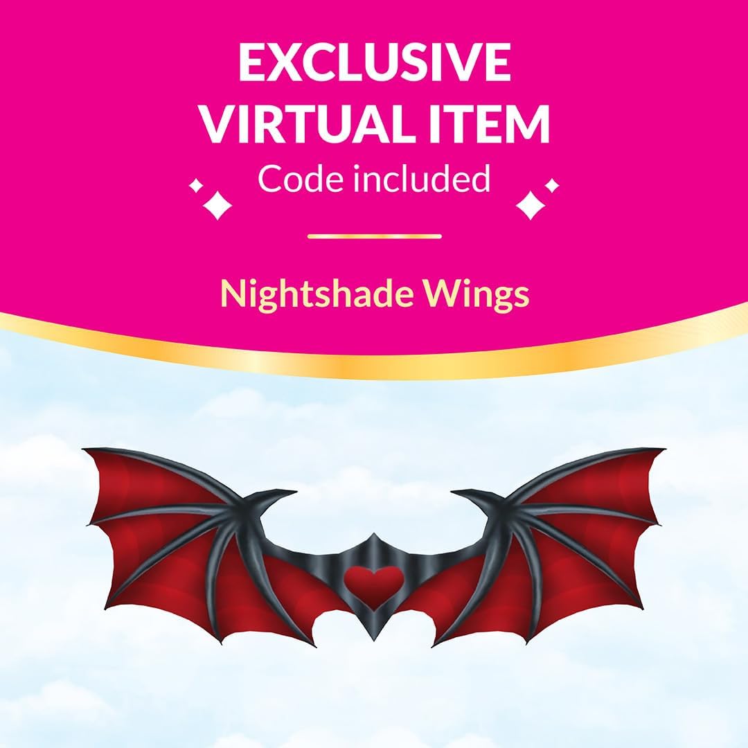 Royale High 3” Dark Fairy Fashion Doll - 1 Figure with 9 Fashion Accessories - Virtual Item Code Included - Series 1 Fashions for Home