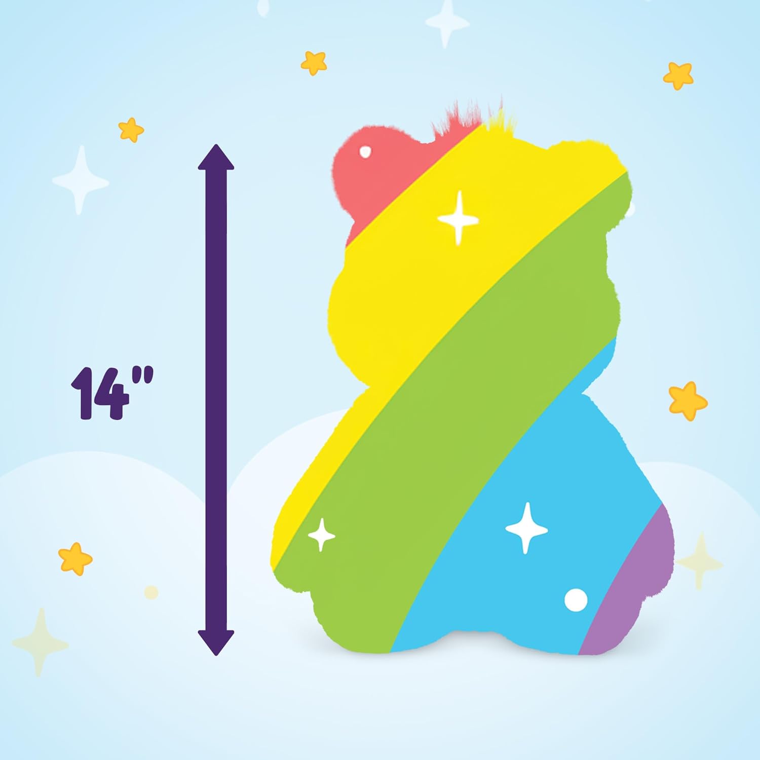 Care Bears 14" Friend Bear Plushie - Medium Size - Orange Plush for Ages 4+ – Perfect Stuffed Animal Holiday, Birthday Gift, Super Soft and Cuddly – Good for Girls and Boys, Collectors