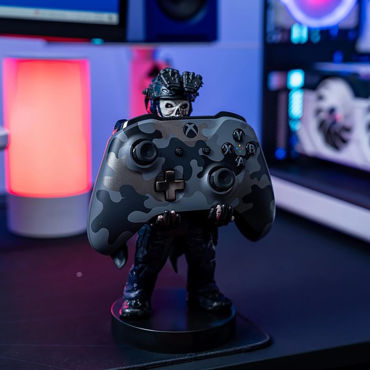 Exquisite Gaming: Call of Duty: Zombie Ghost - Cable Guys Original Controller & Phone Holder, Collectible Device Stand - Fashions for Home