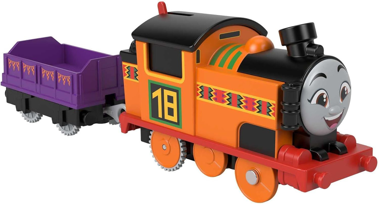Thomas & Friends Motorized Toy Train Nia Battery-Powered Engine with Cargo for Pretend Play Preschool Kids Ages 3+ Years​