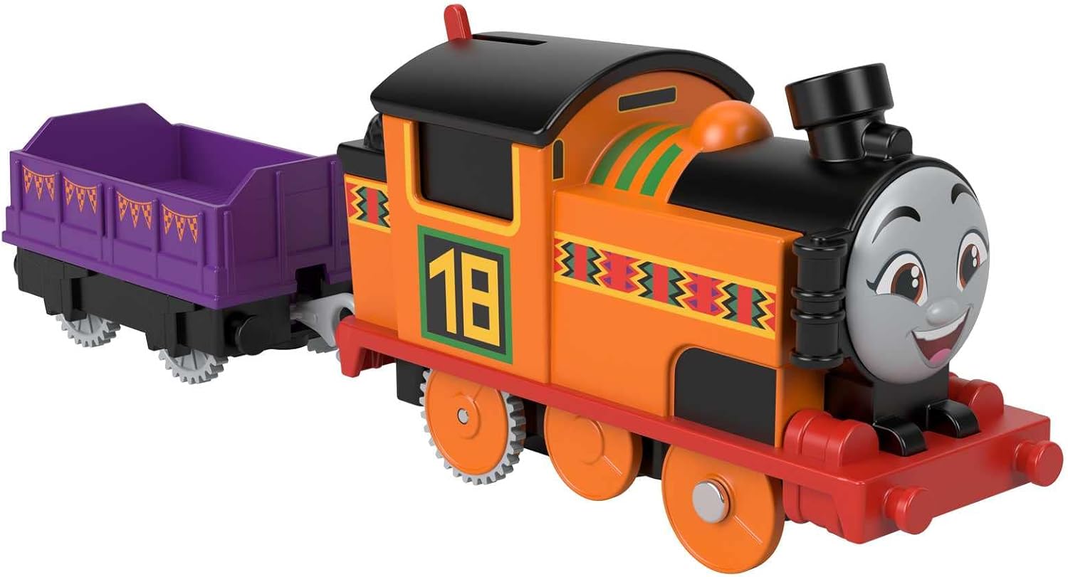 Thomas & Friends Motorized Toy Train Nia Battery-Powered Engine with Cargo for Pretend Play Preschool Kids Ages 3+ Years​