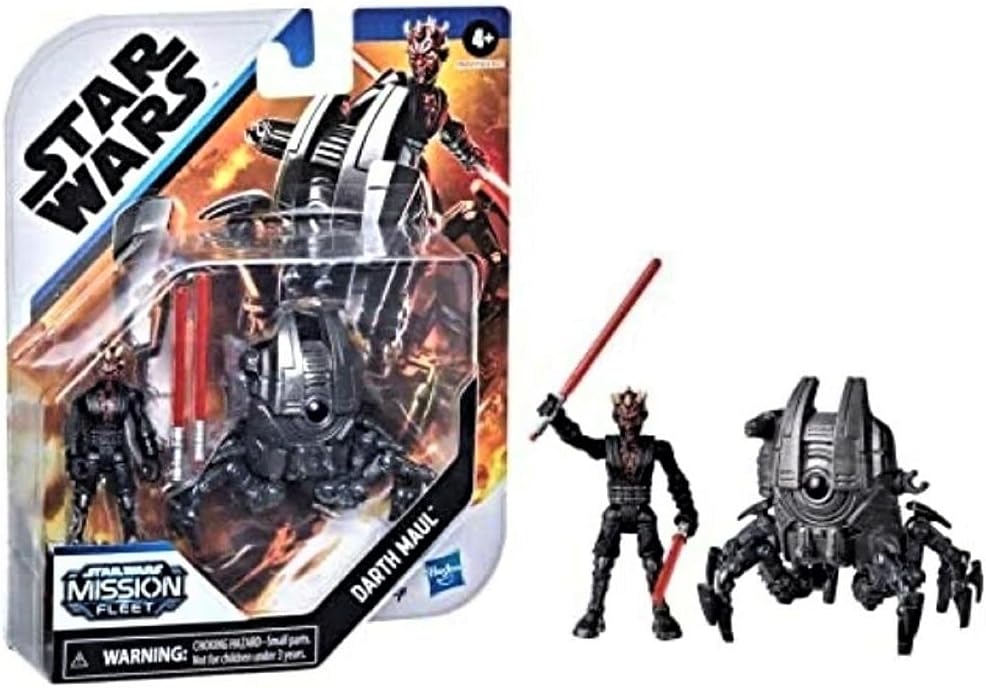 STAR WARS Mission Fleet Gear Class Darth Maul Sith Probe Pursuit 2.5-Inch-Scale Figure and Vehicle, Toys for Kids Ages 4 and Up