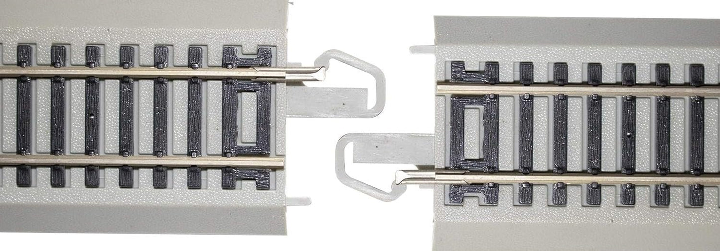 Bachmann Trains - Snap-Fit E-Z TRACK REMOTE TURNOUT - RIGHT (1/card) - NICKEL SILVER Rail With Gray Roadbed - HO Scale Fashions for Home