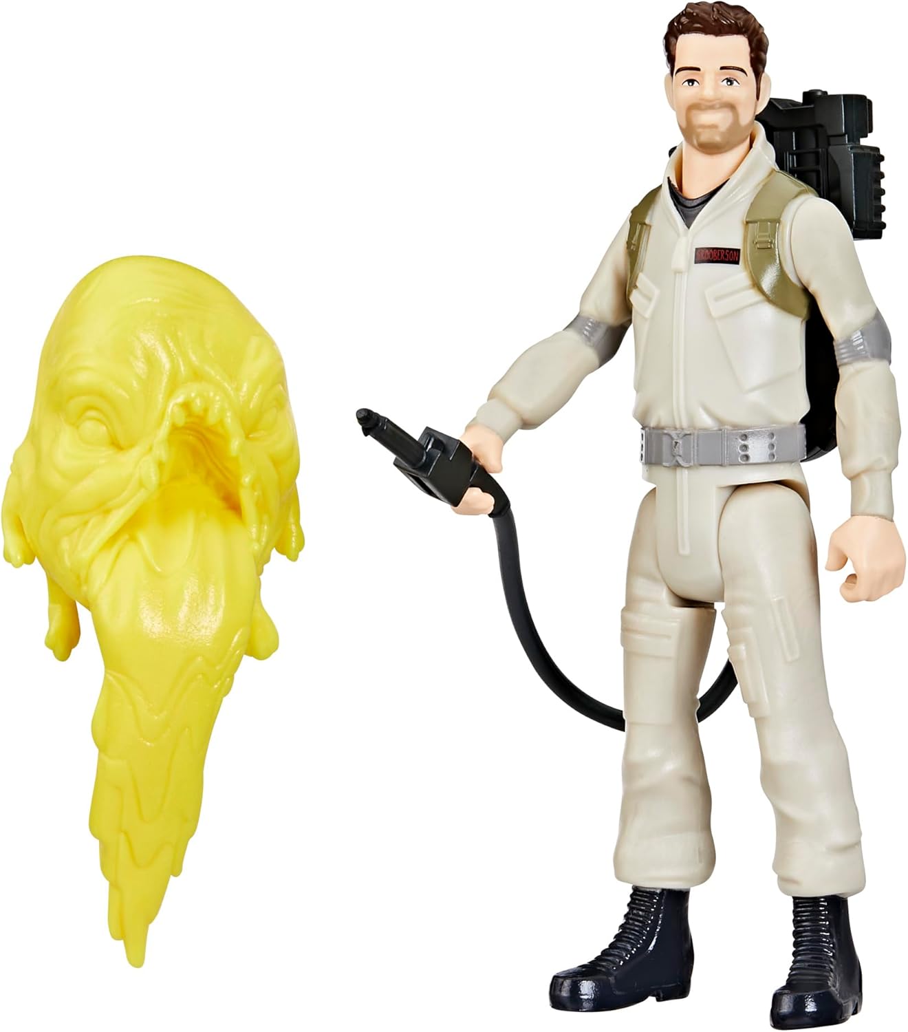 Ghostbusters Fright Features Gary Grooberson Action Figure with Ecto-Stretch Tech Pukey Ghost Toy Accessory, Toys for Kids Ages 4+