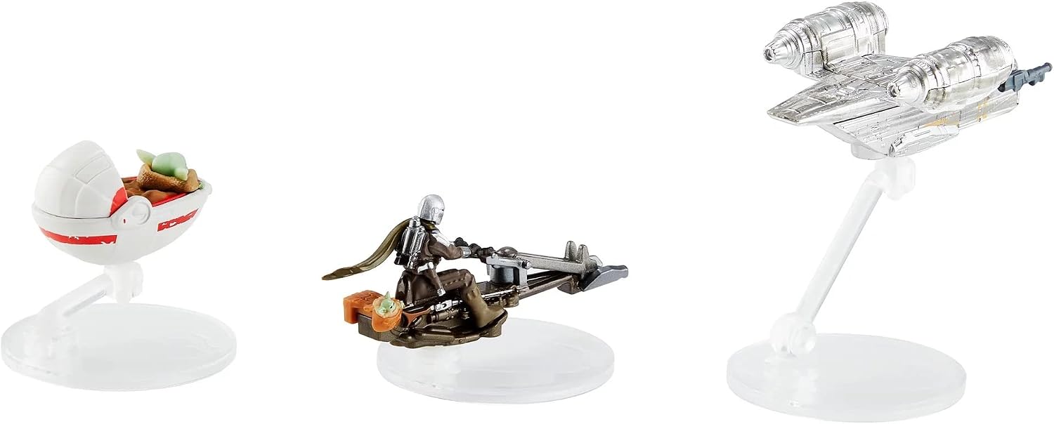 Hot Wheels Star Wars Starships 3-Pack Die-Cast Vehicles Inspired By The Mandalorian