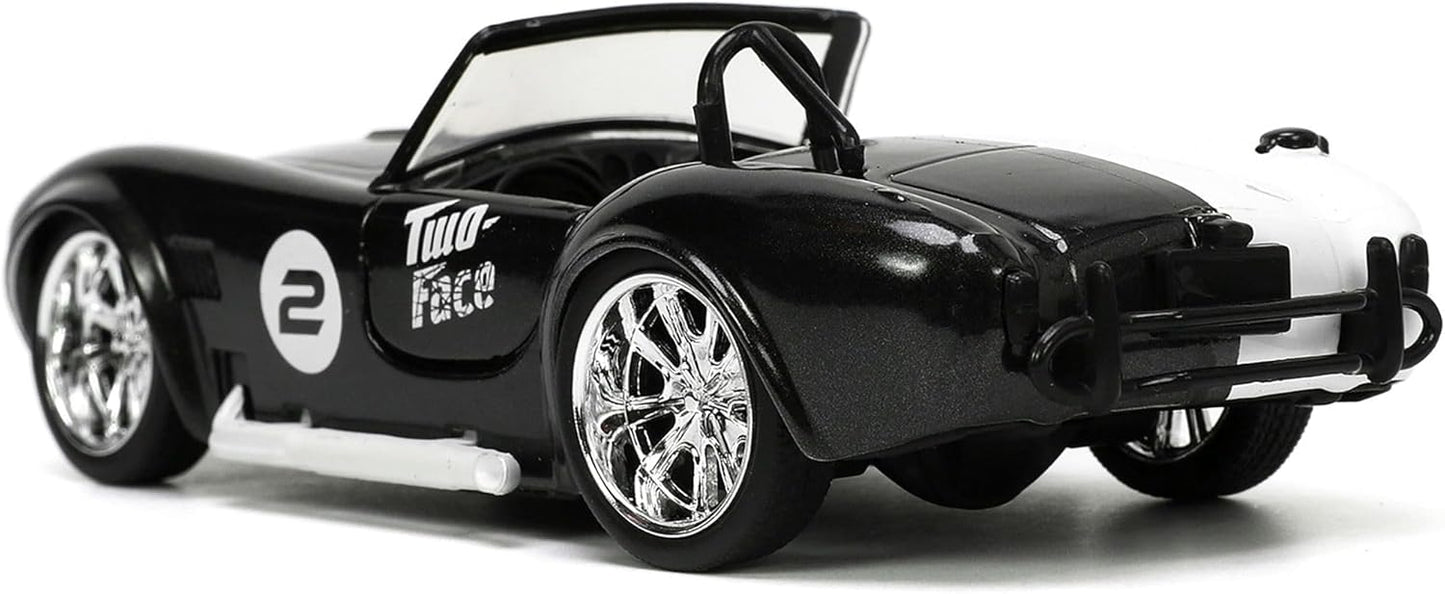 DC Comics 1:32 1965 Shelby Cobra 427 SC Die-cast Car w/ 1.65" Two Face Figure, Toys for Kids and Adults