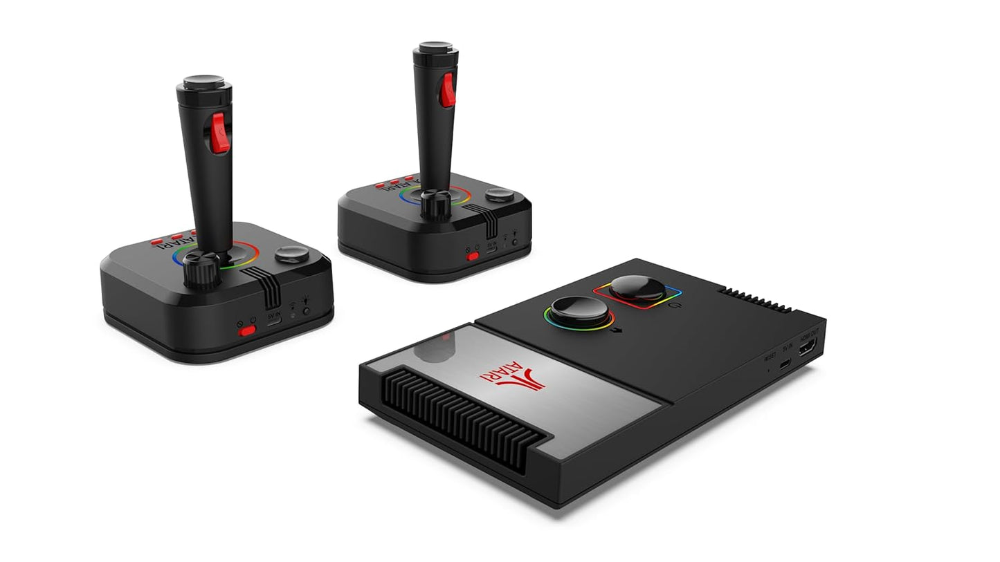 My Arcade Atari Game Station Pro: Retro Video Game Console with 200+ Games, Wireless Joysticks, RGB LED Lights, Atari 2600/5200/7800 and More