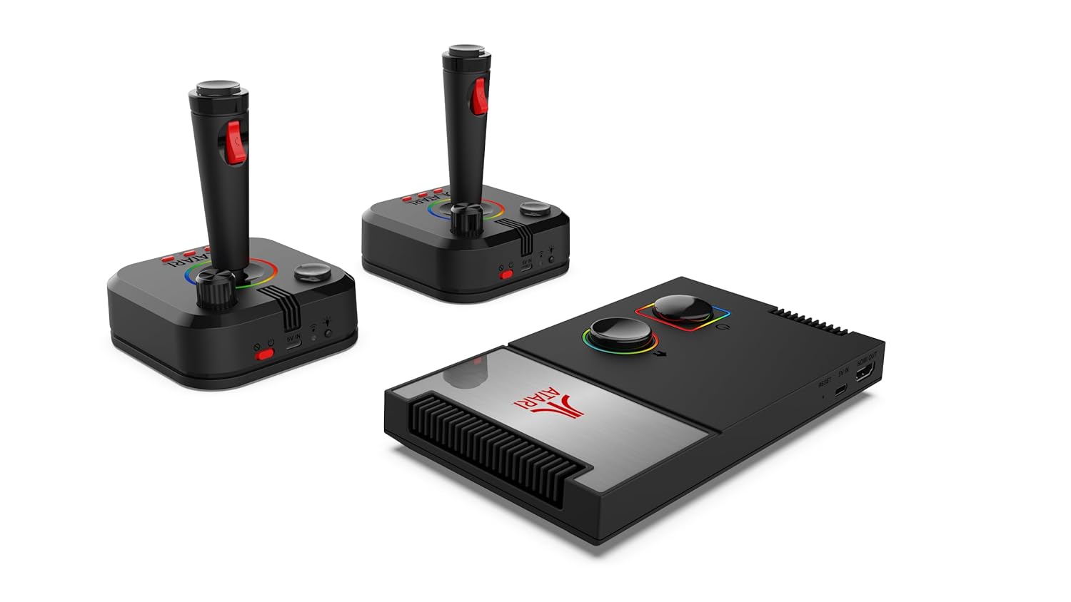 My Arcade Atari Game Station Pro: Retro Video Game Console with 200+ Games, Wireless Joysticks, RGB LED Lights, Atari 2600/5200/7800 and More