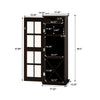 Modern Glass Door Wine Cabinet with Three-Layer Design, with Drawer and X-Shaped Wine Rack, for Living Room, Kitchen, Dining Room, Bar