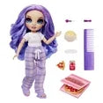 Rainbow High Jr High PJ Party Violet, Purple 9” Posable Doll, Ages 4-12 - Fashions for Home