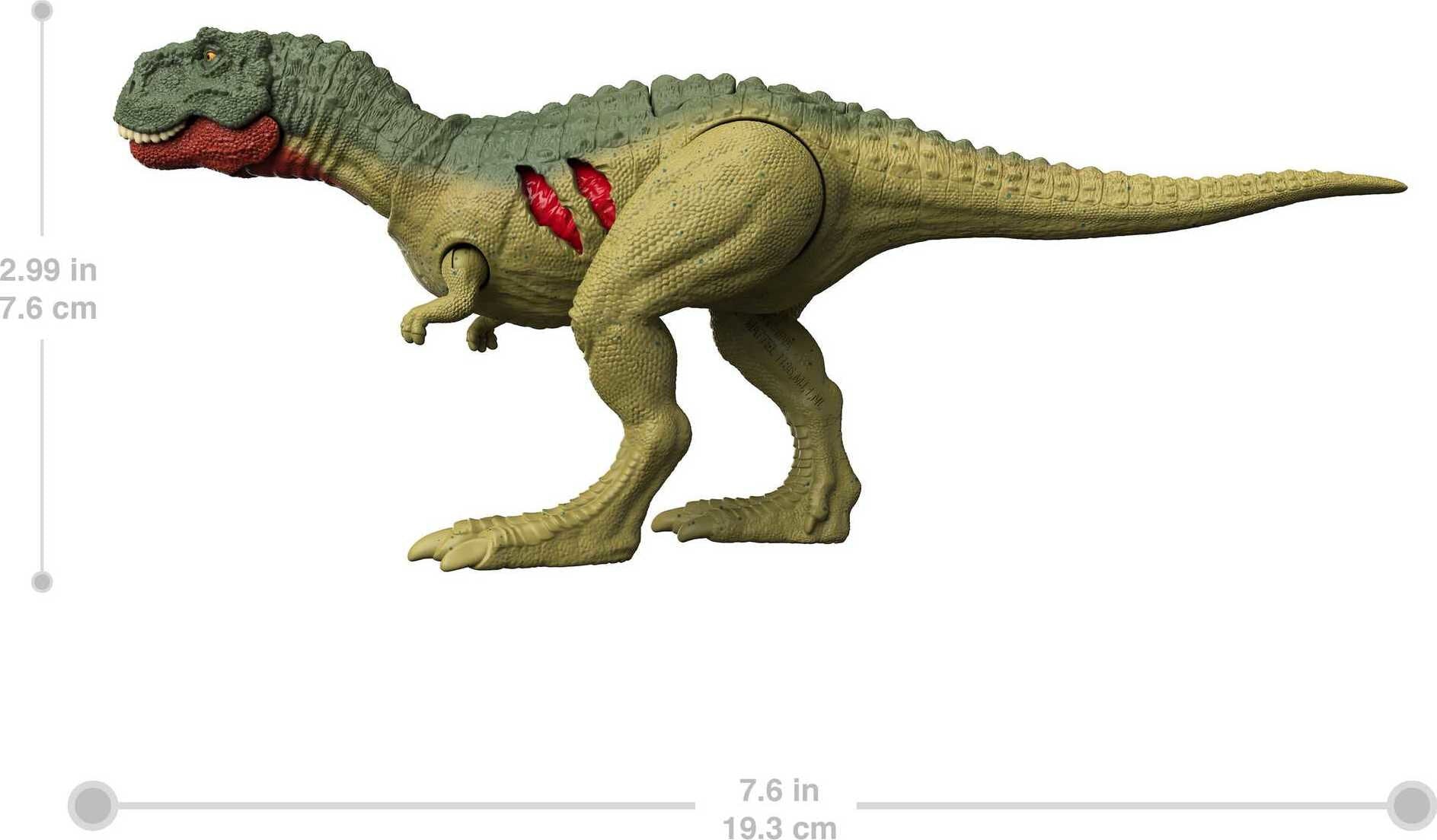 Jurassic World Dominion Extreme Damage Quilmesau Dinosaur Action Figure Toy, Battle Play Fashions for Home
