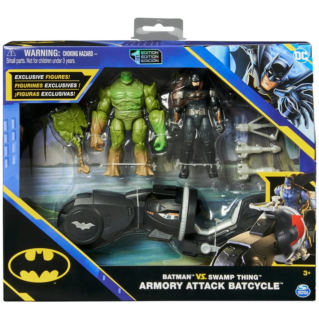 DC Comics  Batman and Swamp Thing Armory Attack Batcycle Set