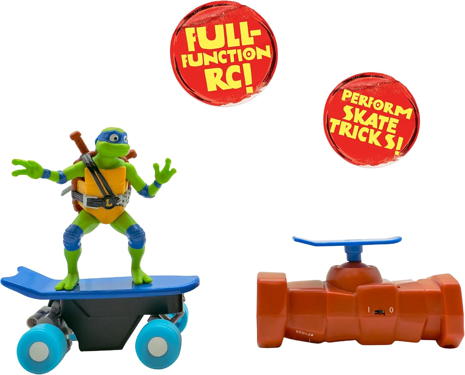 Teenage Mutant Ninja Turtles Toy, Leonardo Half Pipe RC Skate Vehicle, Mutant Mayhem Remote Control TMNT Toy for Kids, Ages 3+ (Copy) - Fashions for Home