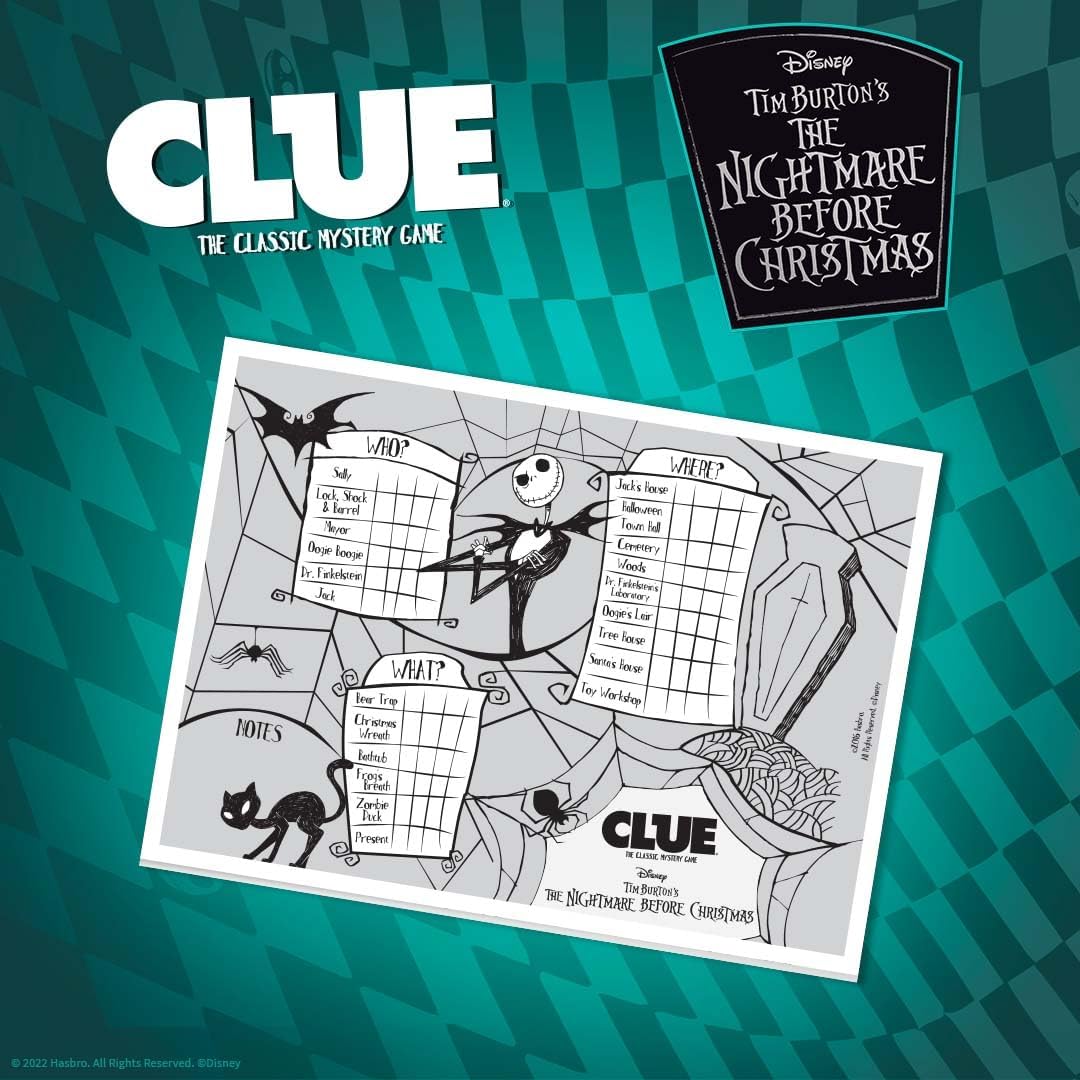Clue Disney Tim Burton’s The Nightmare before Christmas Board Game Fashions for Home