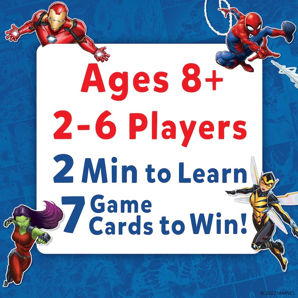Skillmatics Guess in 10 Marvel, Easter Basket Stuffers, Card Game for Boys, Girls, Teens, Adults Who Love Avengers, Spiderman, Iron Man, Travel Game, Gifts for Ages 8, 9, 10 and Up