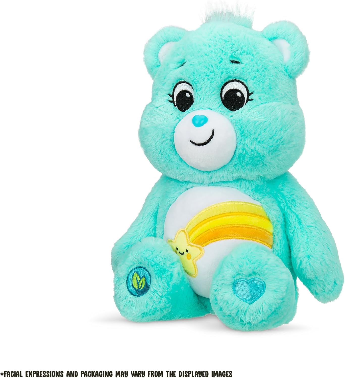 Care Bears 14' Wish Bear Plushie - Medium Size - Sky Blue Plush for Ages 4+ – Perfect Stuffed Animal Holiday, Birthday Gift, Super Soft and Cuddly – For Girls and Boys, Collectors
