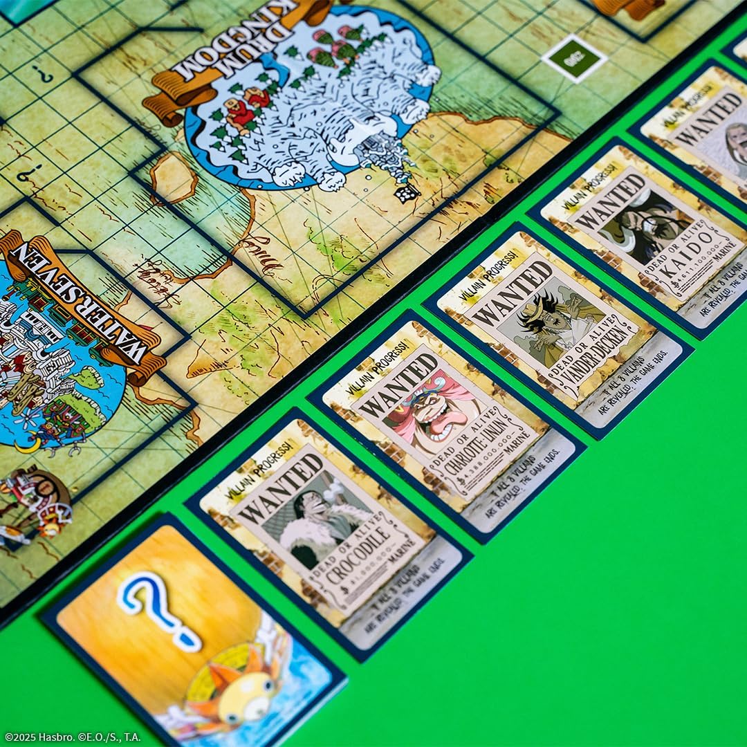 CLUE: One Piece Board Game, Find Hidden Pirate Treasure with Luffy and The Straw Hat Crew, Explore Iconic Locations Like Dressrosa, Drum Kingdom & Water Seven, Official Toei Animation Game, Ages 8+
