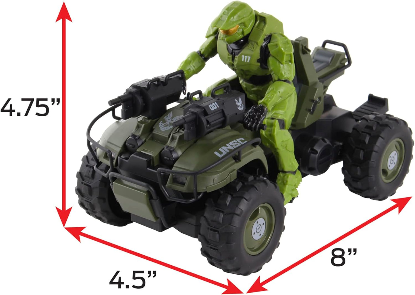 NKOK Halo Infinite: Gungoose & Master Chief 2.4 GHz Radio Control - W/Turbo Boost, Gungoose Vehicle W/Master Chief (762), Working Lights, Battery Powered, Officially Licensed, Ages 6+