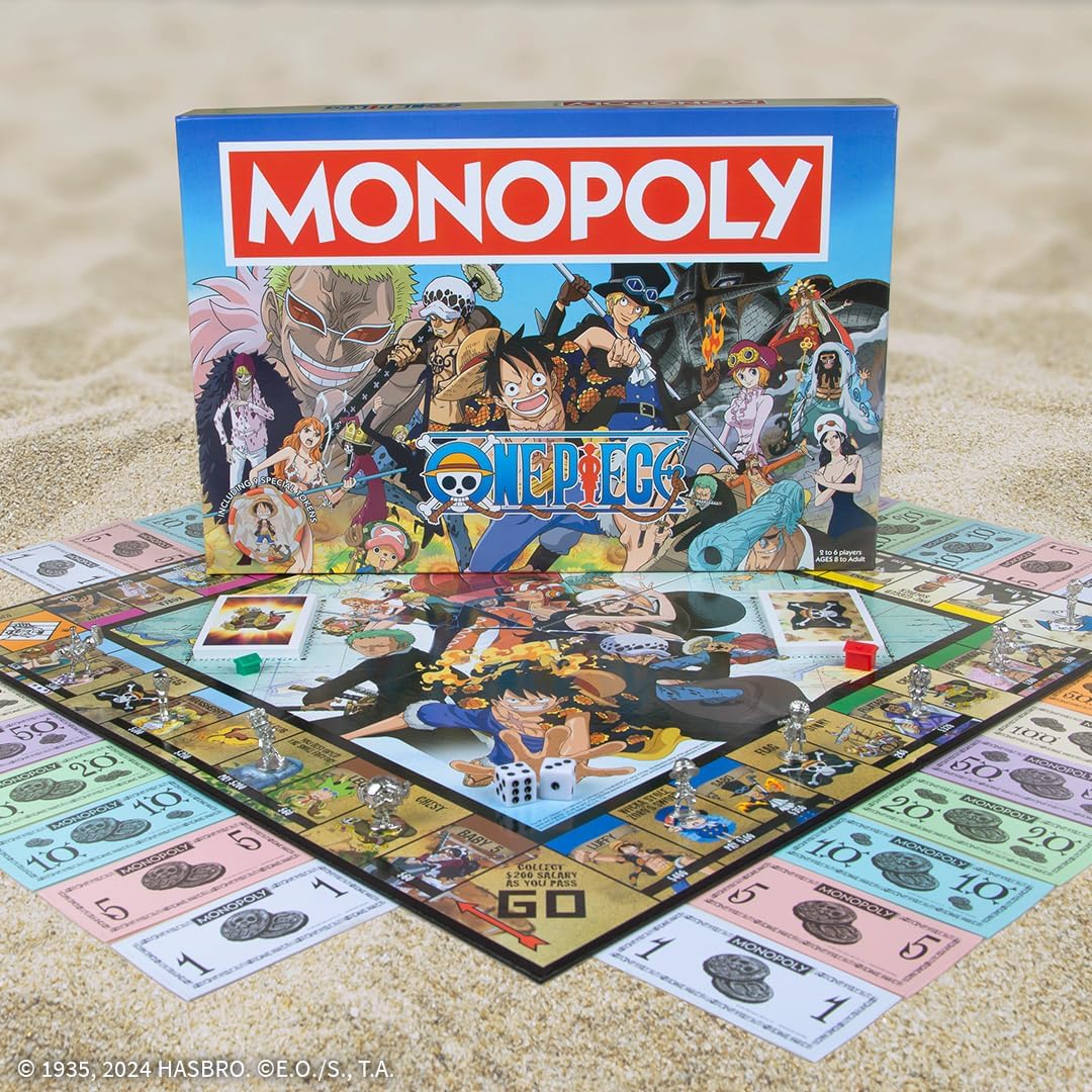 Monopoly: One Piece Edition Board Game | Buy, Sell, Trade with Popular Characters from The Manga & Anime Series | Featuring 9 Miniature Tokens | Officially Licensed Merchandise and Collectible