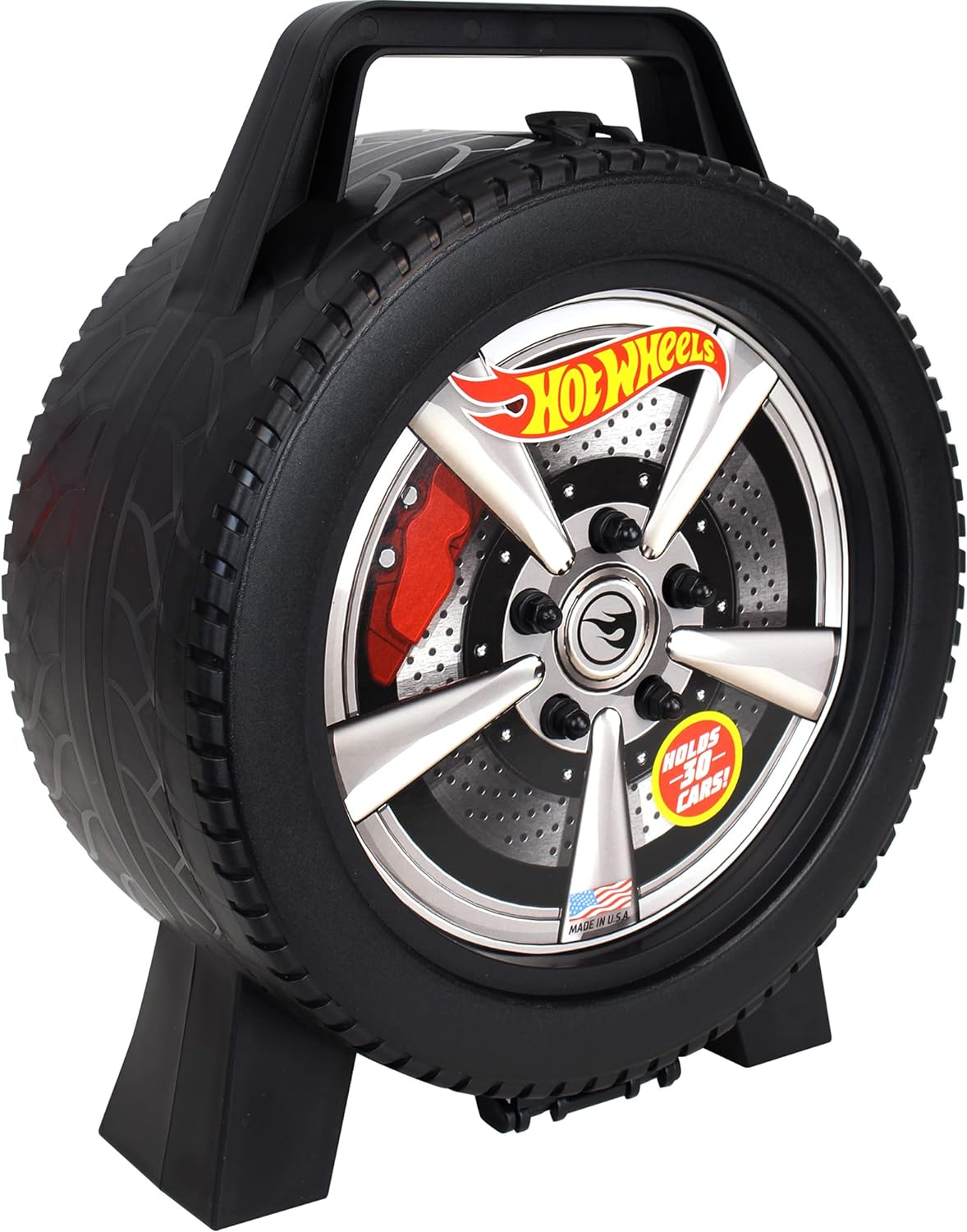 Hot Wheels 30-Car Storage Case – Organizer with Handle for 1:64 Die-Cast Cars, Portable Travel Carrying Case for Kids, Boys, and Collectors – Durable Toy Vehicle Holder