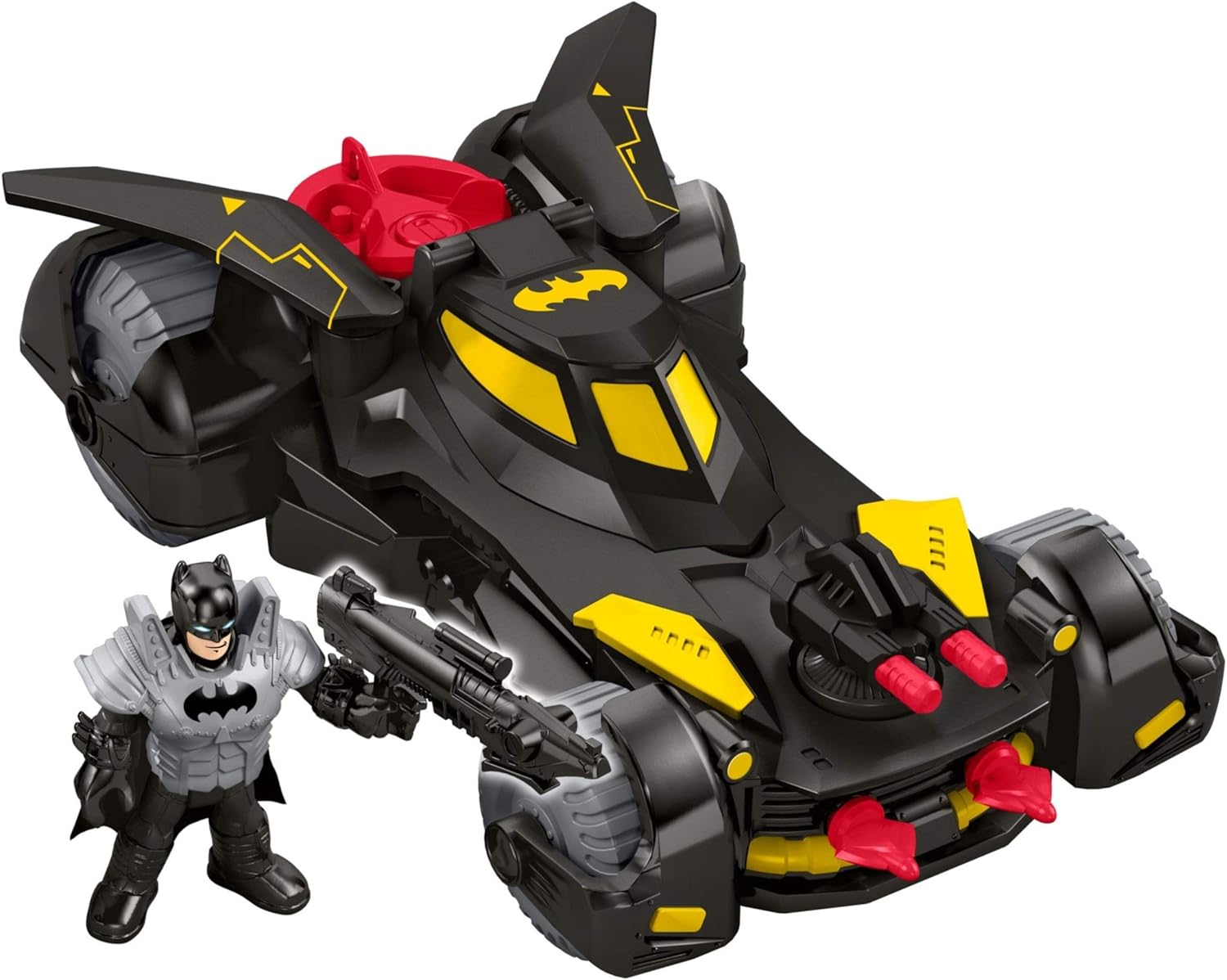DC Super Friends Imaginext Batmobile Figure Set [Black] Fashions for Home