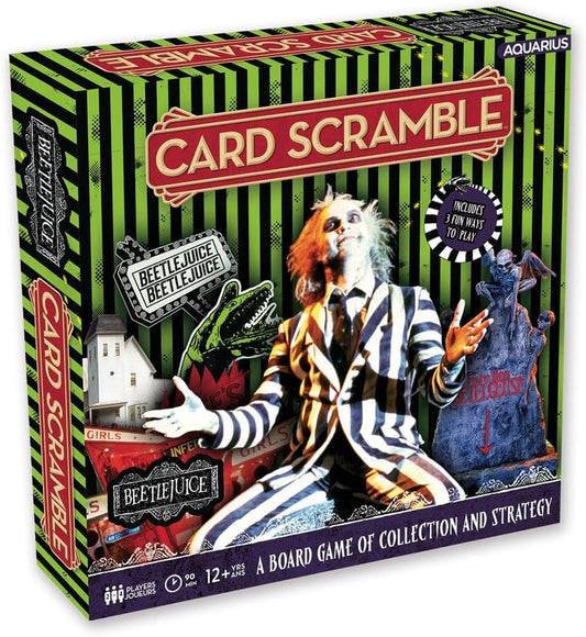 aquarius beetlejuice card scramble board game