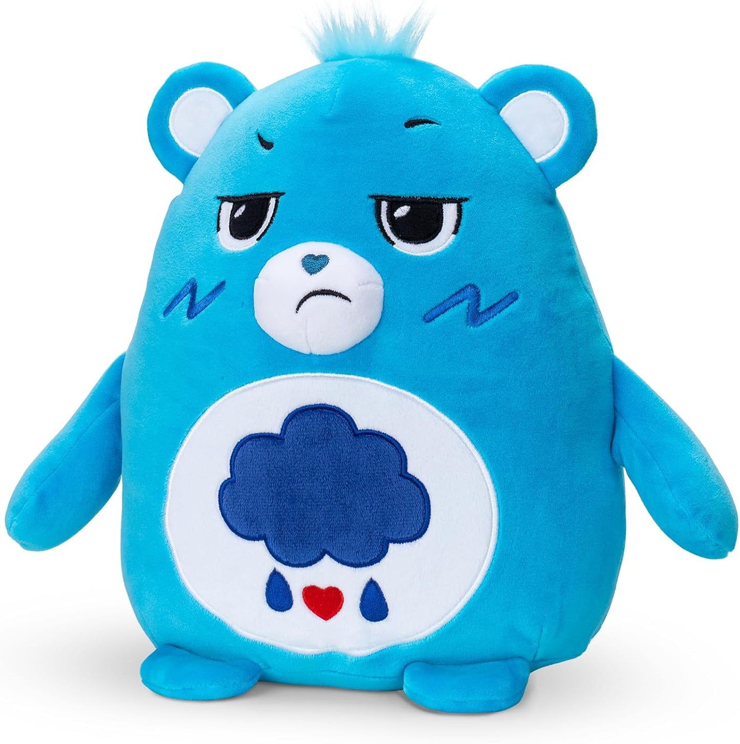 Care Bears Squishy 10" Plush Grumpy Bear - Blue, Soft Huggable Squishy Material! – Good for Girls and Boys, Employees, Collectors, Ages 4+