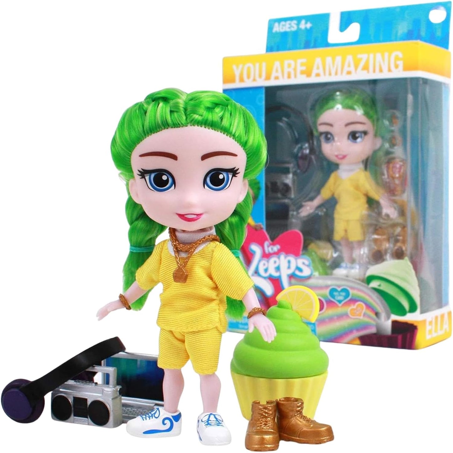 The Loyal Subjects - for Keeps - Ella Girl with Cupcake Keepsake Lime Hair 5" Fashions for Home