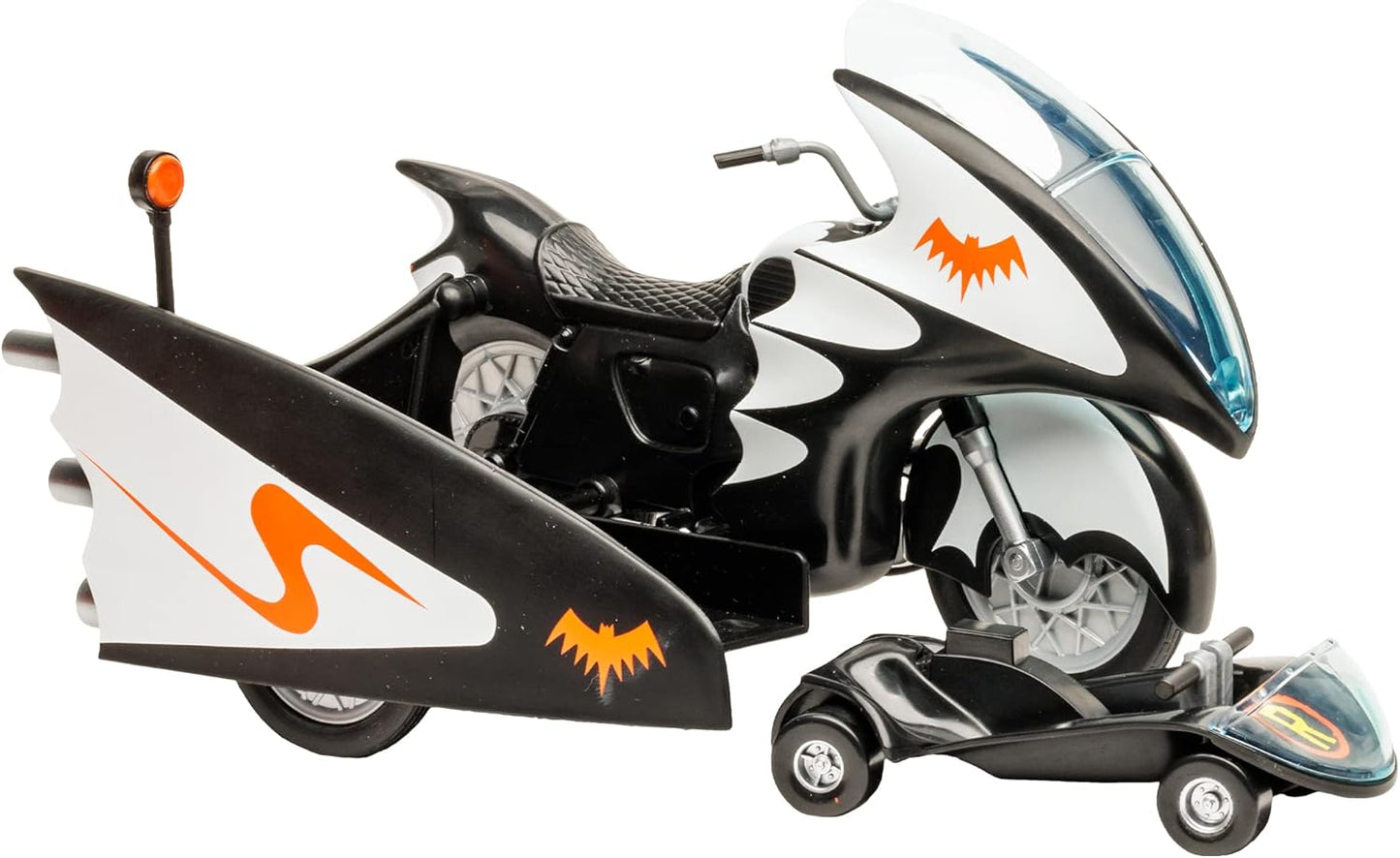 DC Retro Batman 66 Batcycle with Sidecar Vehicle Accessory Fashions for Home