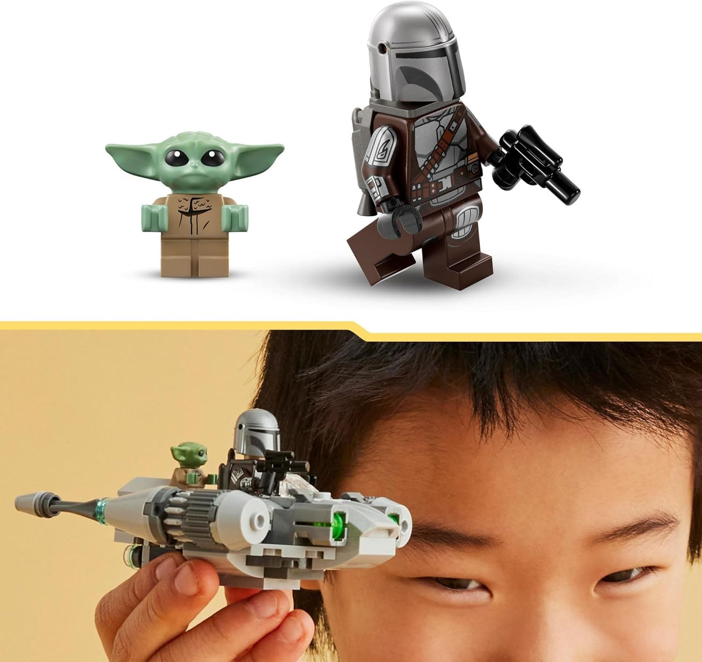 LEGO Star Wars The Mandalorian’s N-1 Starfighter Microfighter, Building Toy Set for Kids Ages 6 and Up with Mando and Grogu 'Baby Yoda' Minifigures, Fun Gift Idea for Action Play, 75363