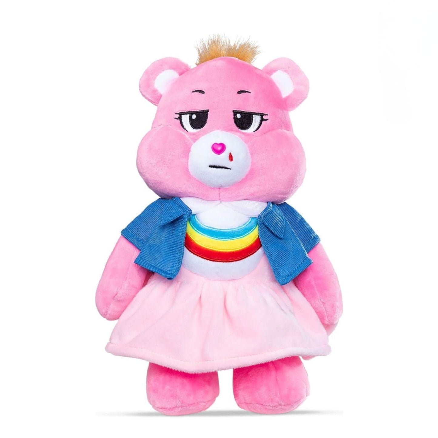 Basic Fun Care Bears x Stranger Things Cheer Bear as Eleven Plush, Limited Edition Collectible Fashions for Home