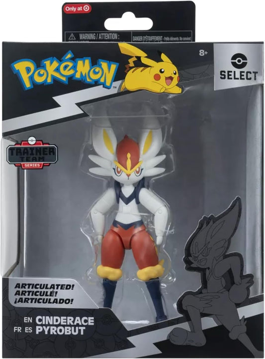 Pokémon Select Cinderace - 6-Inch Super-Articulated Figure with 15 Plus Points of Articulation Fashions for Home
