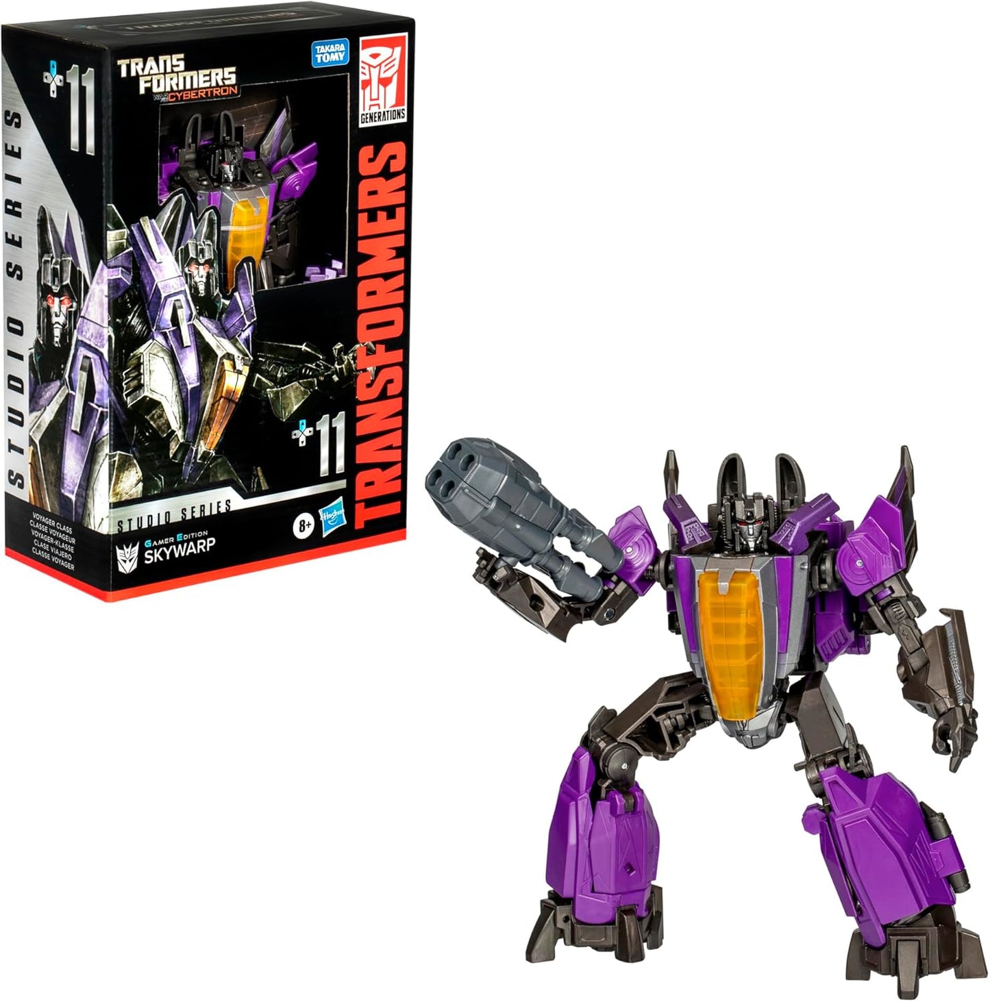 Transformers Toys Studio Series Voyager Class Transformers: War for Cybertron 11 Gamer Edition Skywarp, 6.5-inch Converting Action Figure Fashions for Home