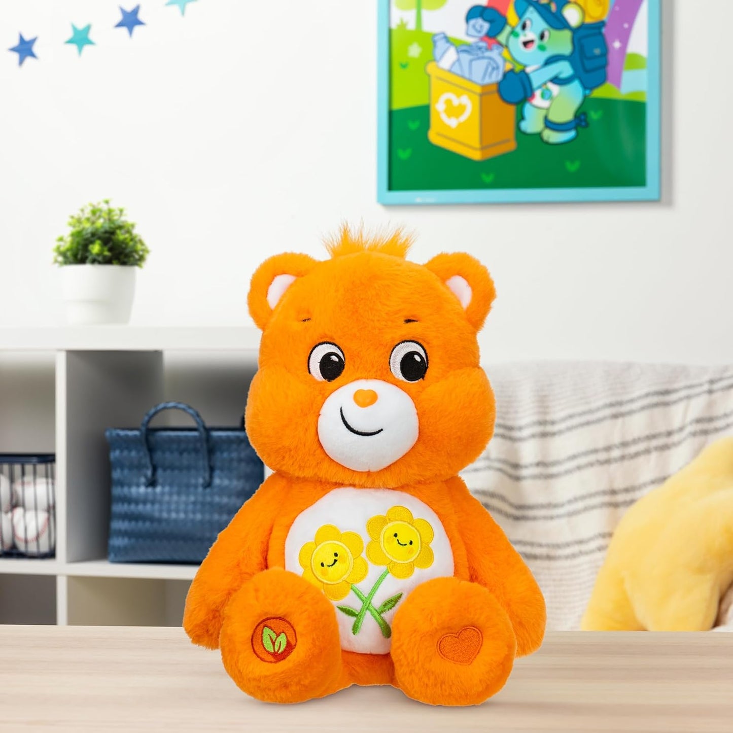 Care Bears 14" Friend Bear Plushie - Medium Size - Orange Plush for Ages 4+ – Perfect Stuffed Animal Holiday, Birthday Gift, Super Soft and Cuddly – Good for Girls and Boys, Collectors